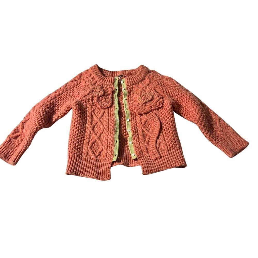 Free People Orange Knit Cardigan